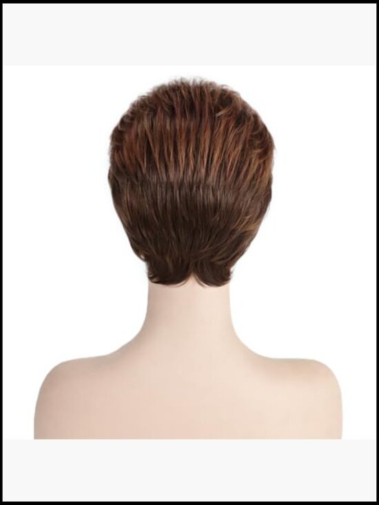 Short Pixie Cut Wig Synthetic Layered with Bangs Heat Resistant Fluffy main image 6